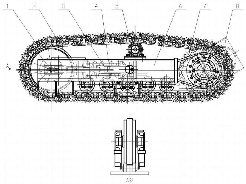扒渣機底盤圖紙